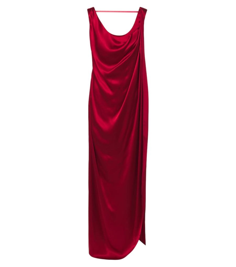 Maison Margiela Draped satin maxi dress