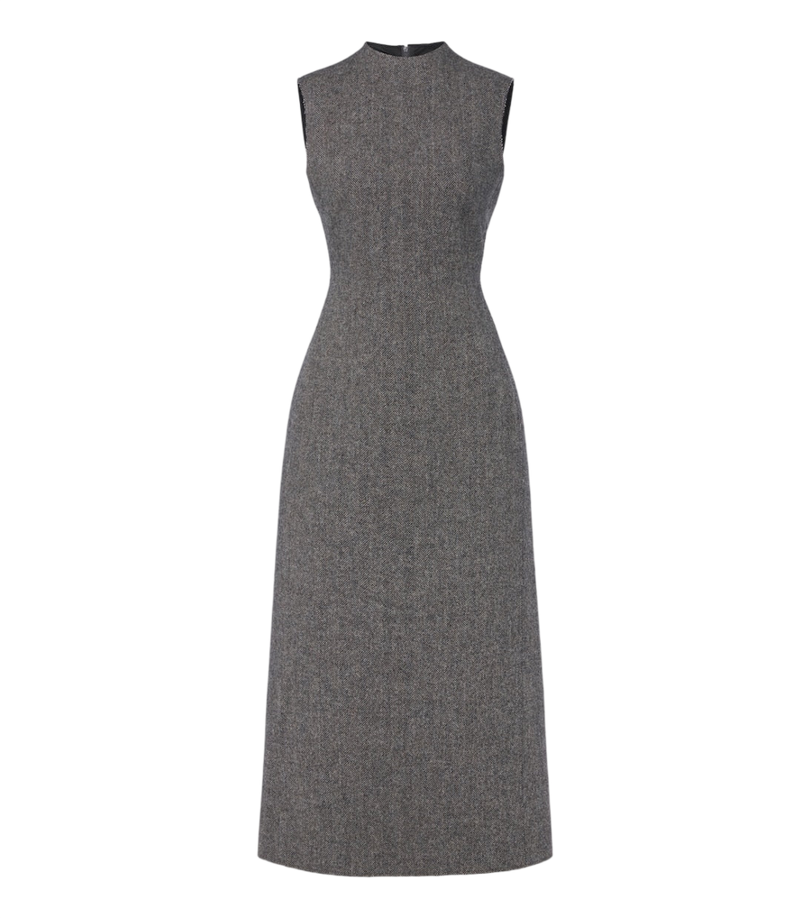 Maison Margiela Herringbone virgin wool midi dress