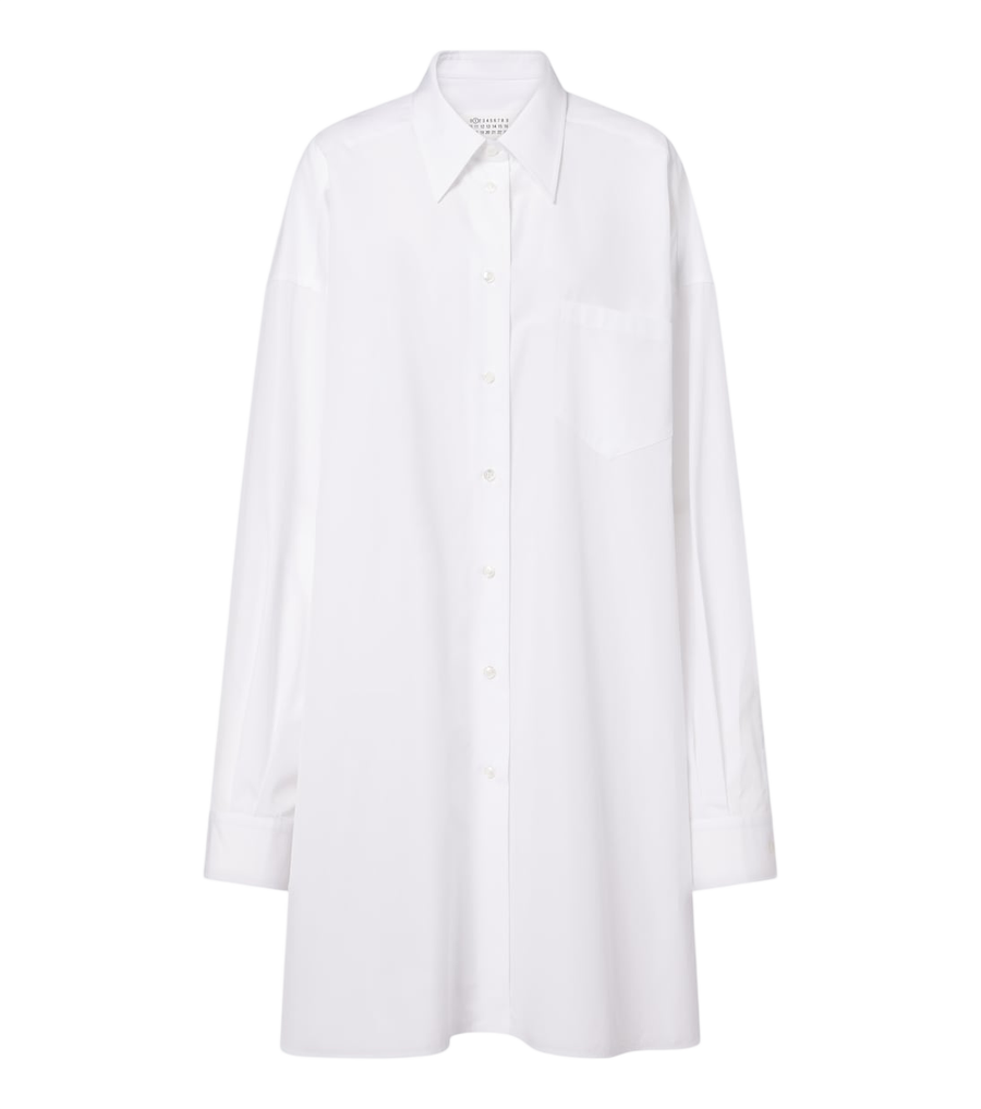 Camisa oversize de popelina de algodón de Maison Margiela