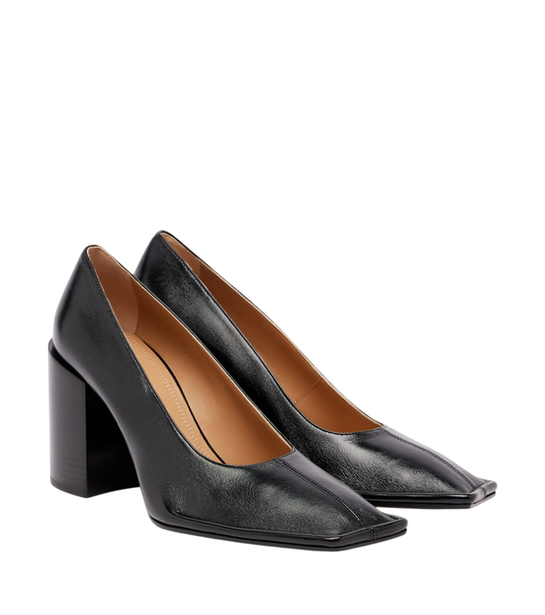 Maison Margiela Sapatos de couro com debrum