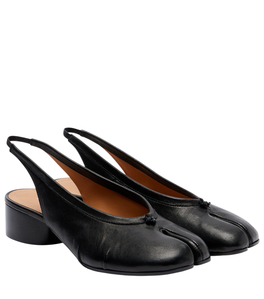 Maison Margiela Ballerine Tabi in pelle con cinturino posteriore