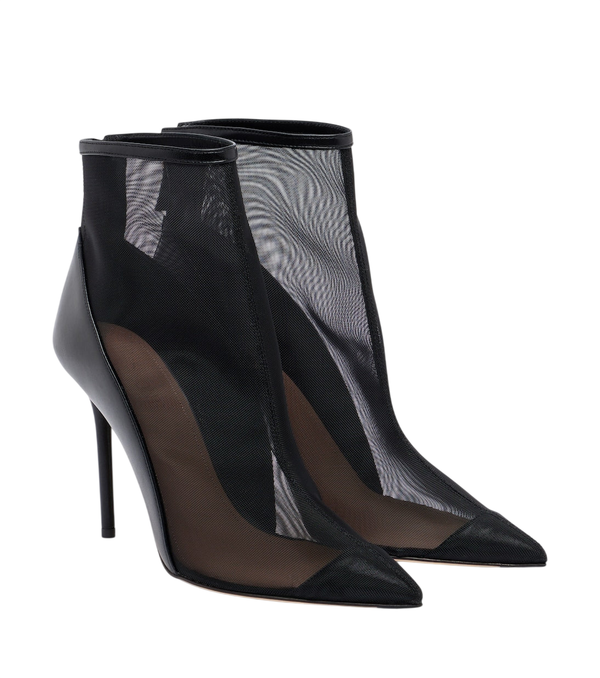 Malone Souliers Arc leather-trimmed mesh ankle boots