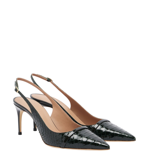 Malone Souliers Décolleté slingback in pelle verniciata Schiffer