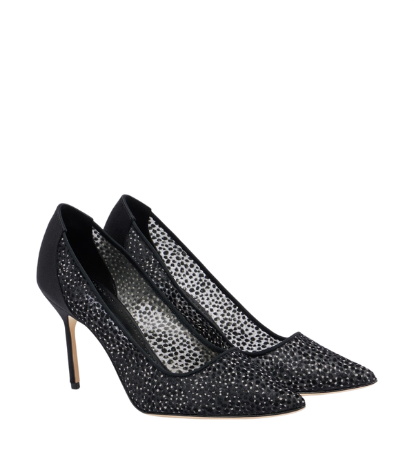 Manolo Blahnik Sapatos de salto Bbla em malha de rede