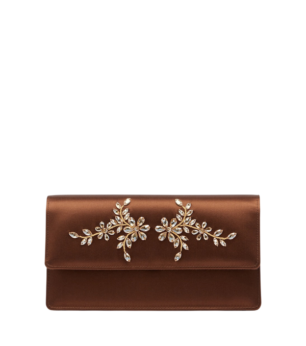 Manolo Blahnik Capripla pochette in raso impreziosita
