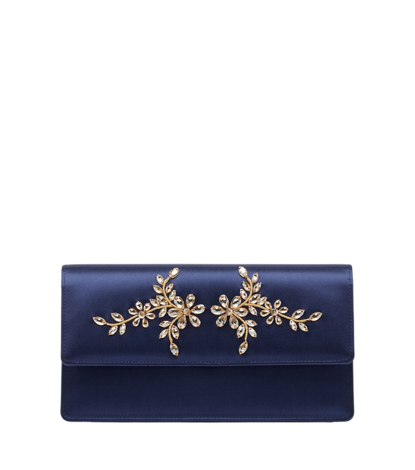 Manolo Blahnik Capripla pochette in raso impreziosita
