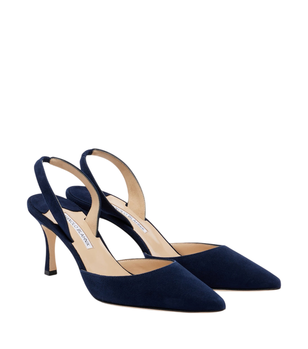 Zapatos de tacón destalonados Manolo Blahnik Carolyne 70 de ante