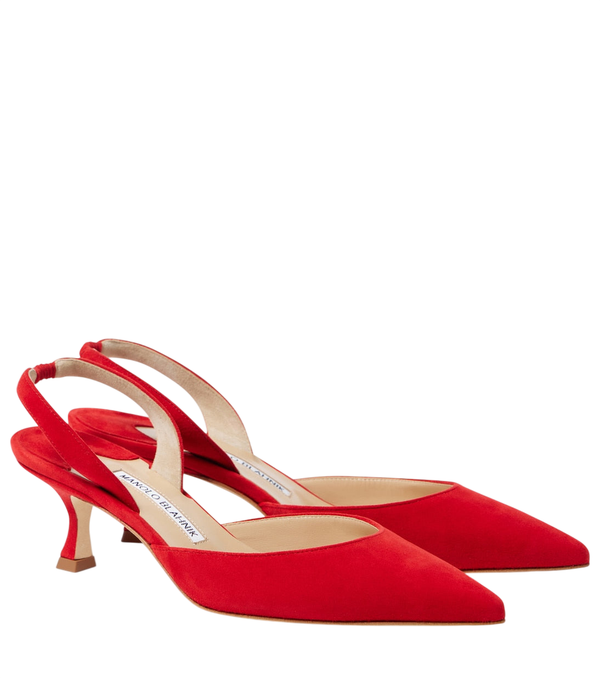 Manolo Blahnik Décolleté slingback Carolyne Gala Val in pelle scamosciata