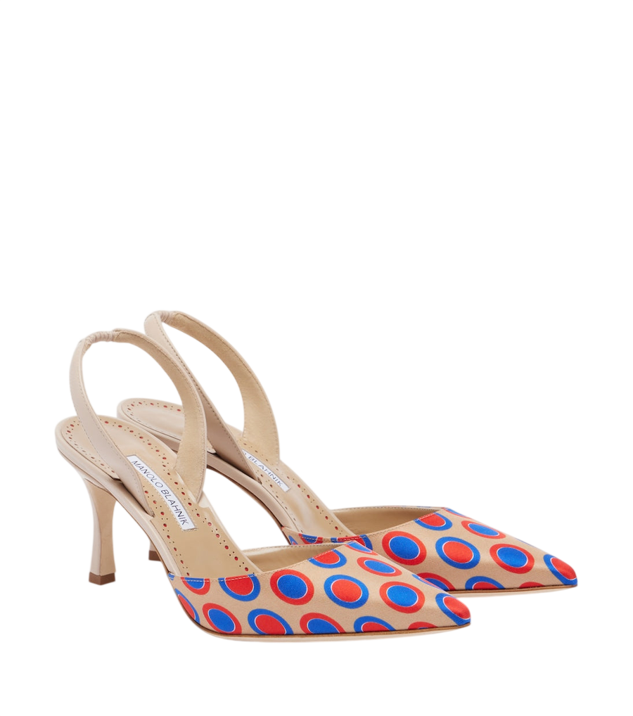 Manolo Blahnik Décolleté slingback Carolyne a pois