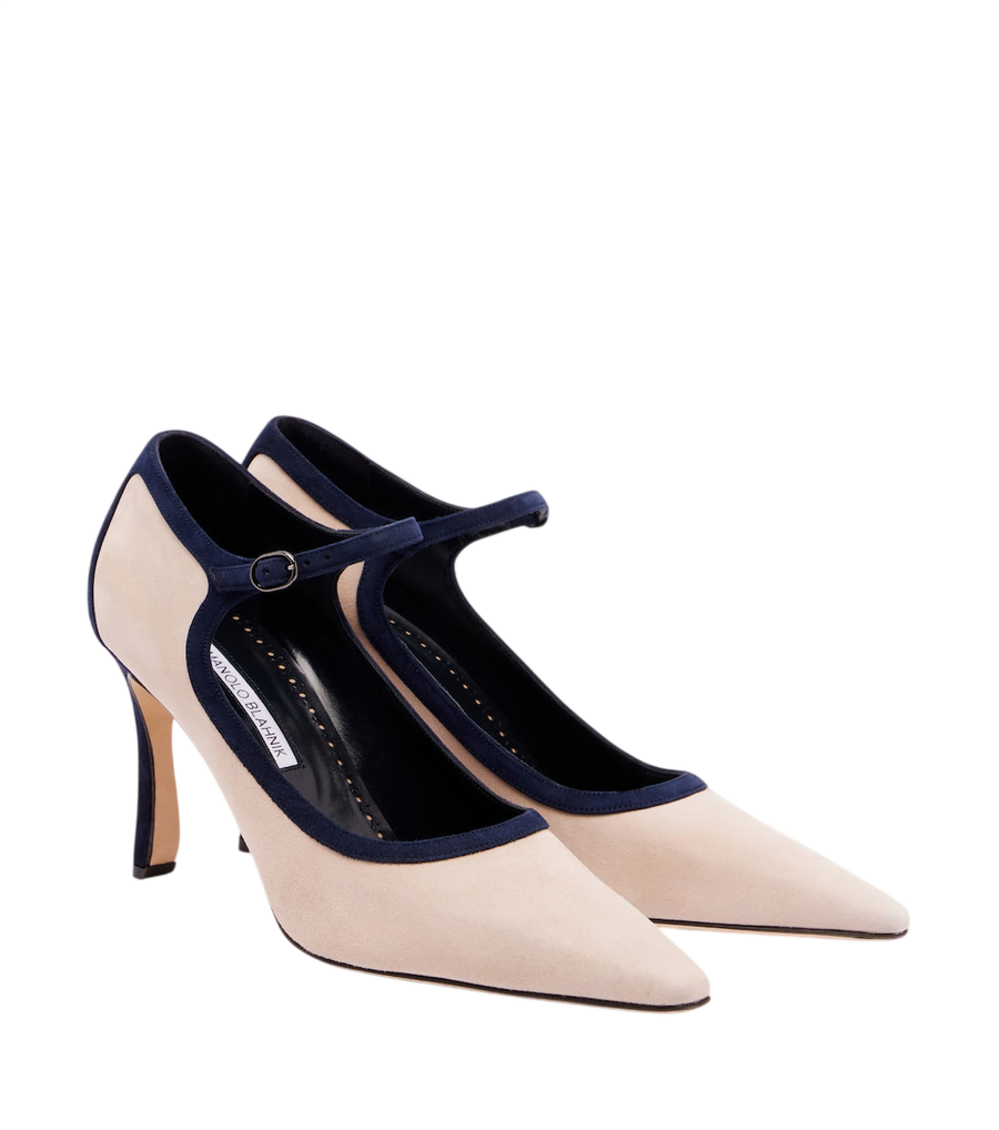 Manolo Blahnik Décolleté Mary Jane in camoscio Churla