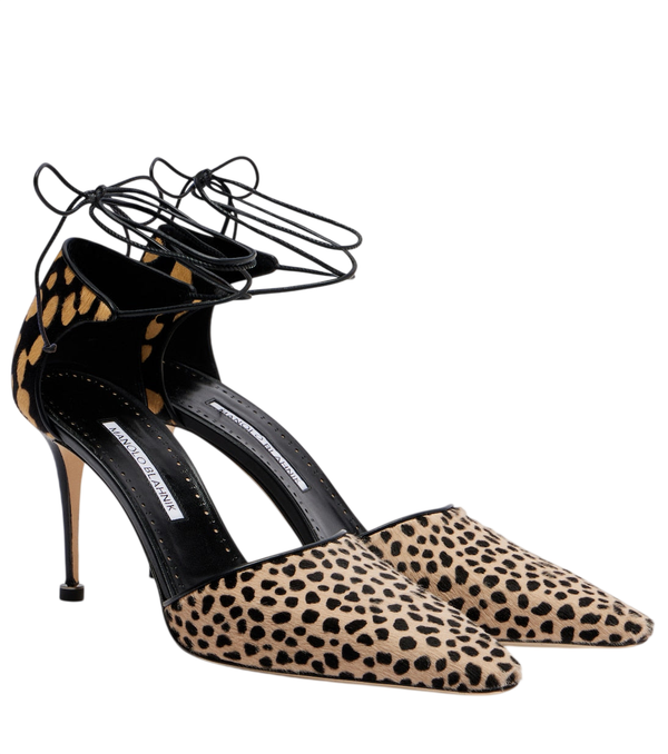 Manolo Blahnik Sapatos de salto Gambis em pelo de vitelo estampado