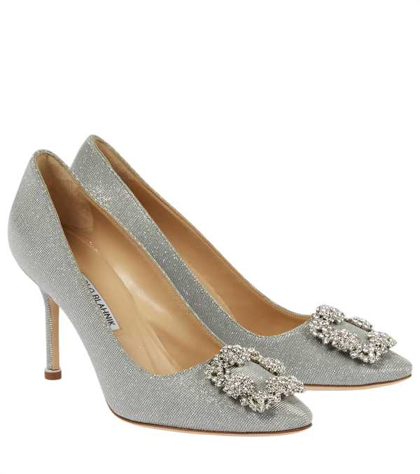 Manolo Blahnik Hangisi 90 décolleté decorate con glitter