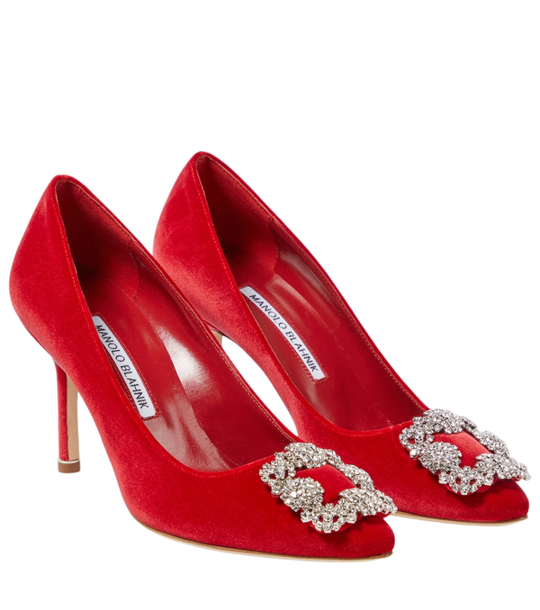Manolo Blahnik Quali sono le scarpe con tacco in velluto?