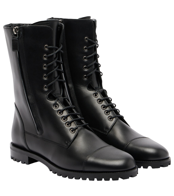 Manolo Blahnik Lugata leather combat boots