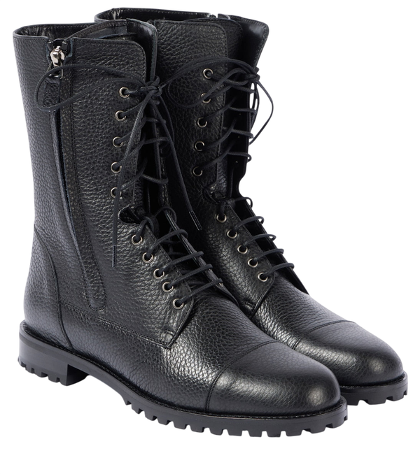 Manolo Blahnik Lugata leather lace-up boots