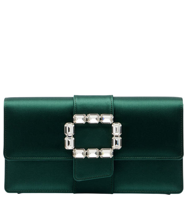 Manolo Blahnik Pochette in raso decorata Maycap