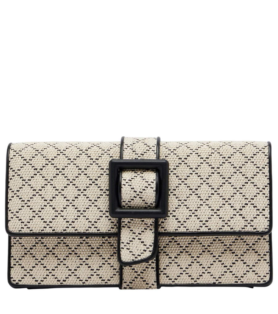 Manolo Blahnik Maycap pochette effet raphia