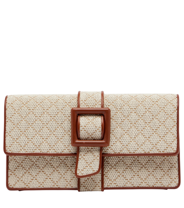 Clutch Maycap de efecto rafia de Manolo Blahnik