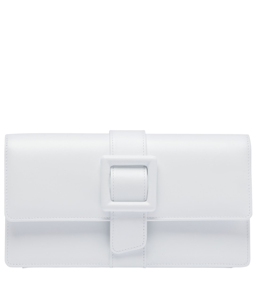 Manolo Blahnik Maygot leather clutch