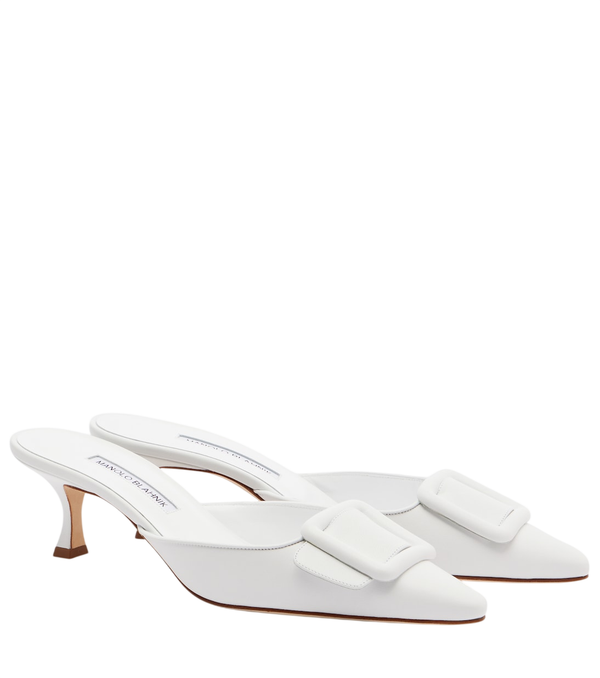 Manolo Blahnik Maysale 50 leather mules