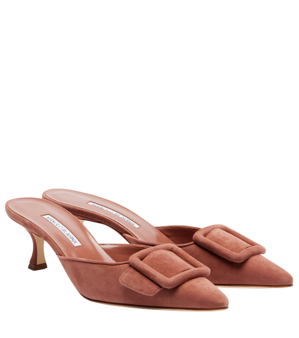 Manolo Blahnik Maysale 50 suede mules