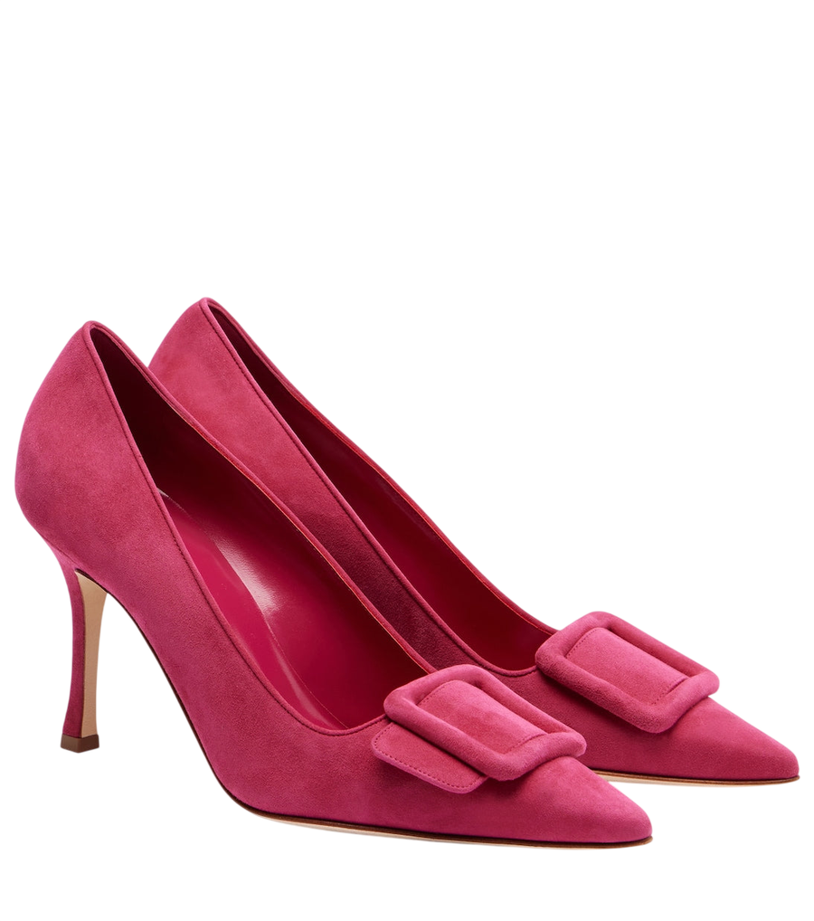 Manolo Blahnik Maysale 90 décolleté in camoscio
