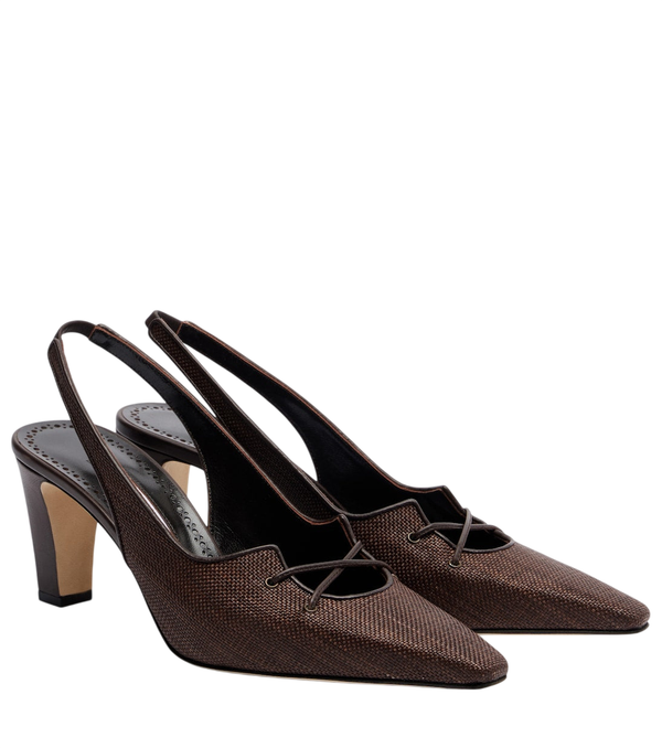 Manolo Blahnik Sapatos de salto Montbalo em ráfia