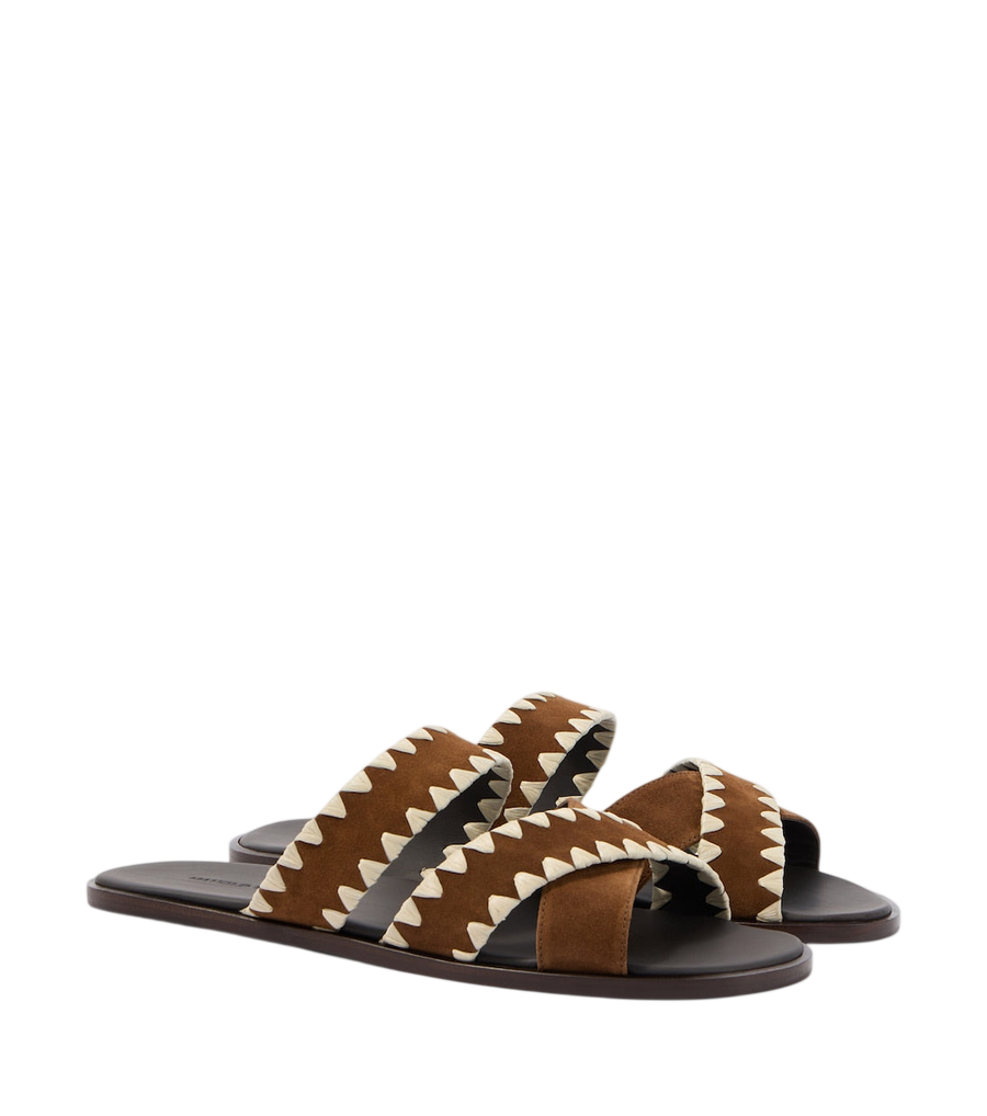 Manolo Blahnik Nello suede slides