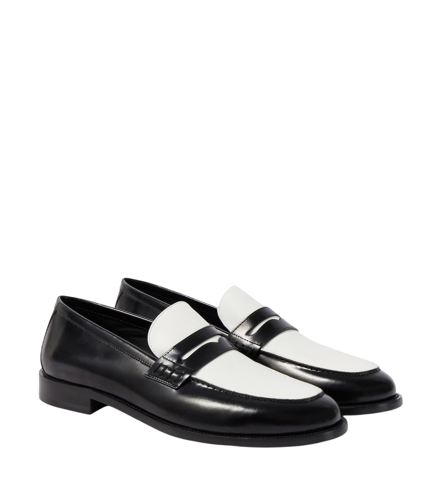 Manolo Blahnik Perry leather penny loafers