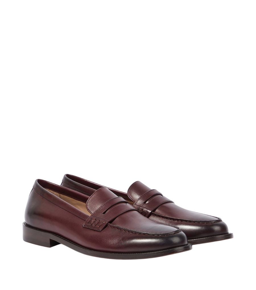 Manolo Blahnik Perry leather penny loafers