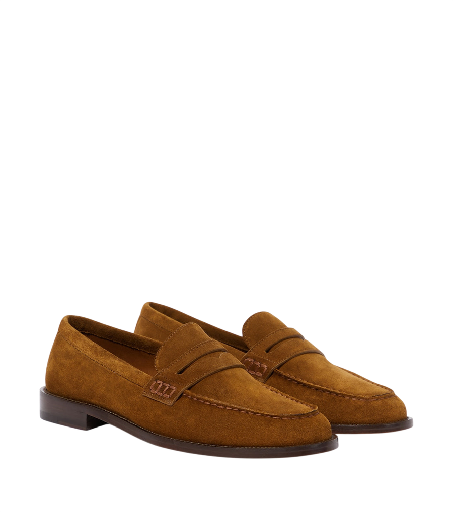 Manolo Blahnik Perry suede penny loafers