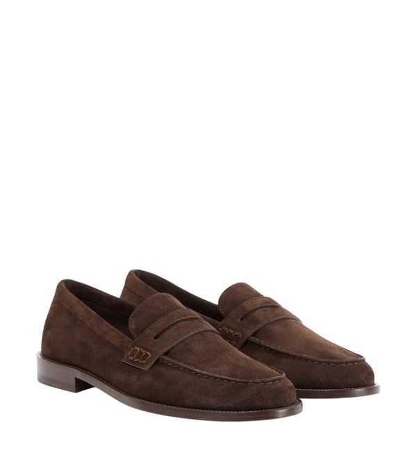 Manolo Blahnik Perry suede penny loafers