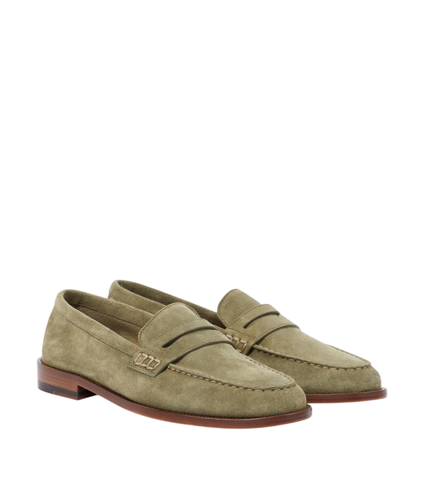 Manolo Blahnik Perry suede penny loafers