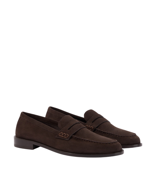 Manolo Blahnik Perry suede penny loafers