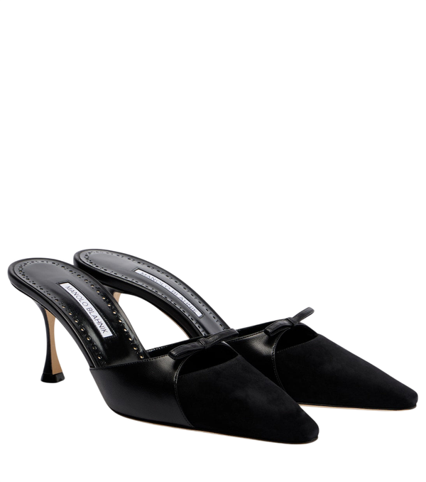 Manolo Blahnik Tapidpla leather mules