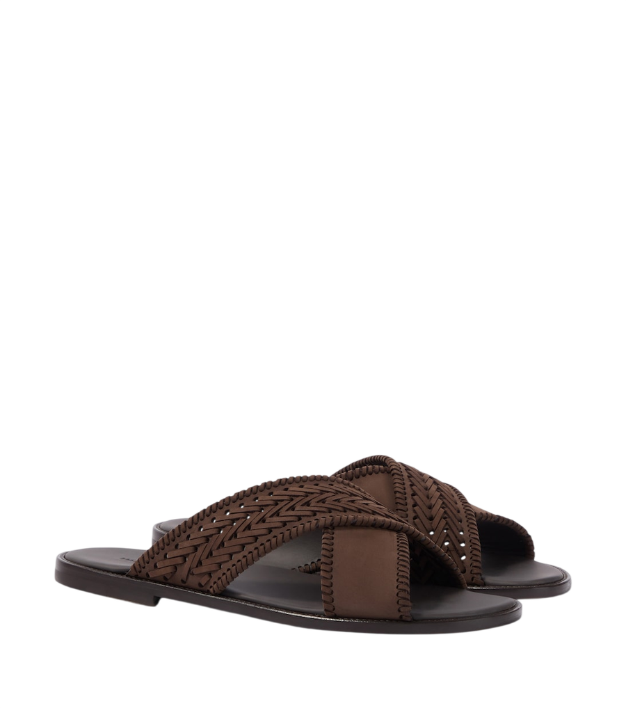 Manolo Blahnik Tex leather sandals