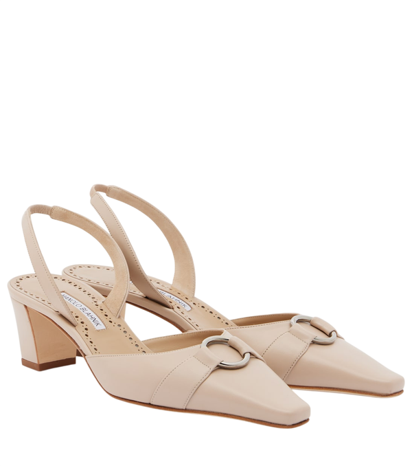 Zapatos de salón destalonados Trixa de piel de Manolo Blahnik