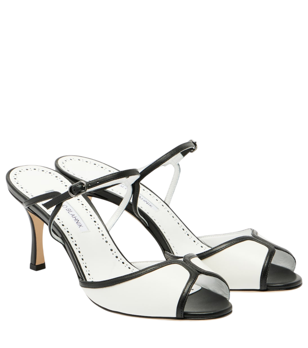 Manolo Blahnik Versari 70 leather mules