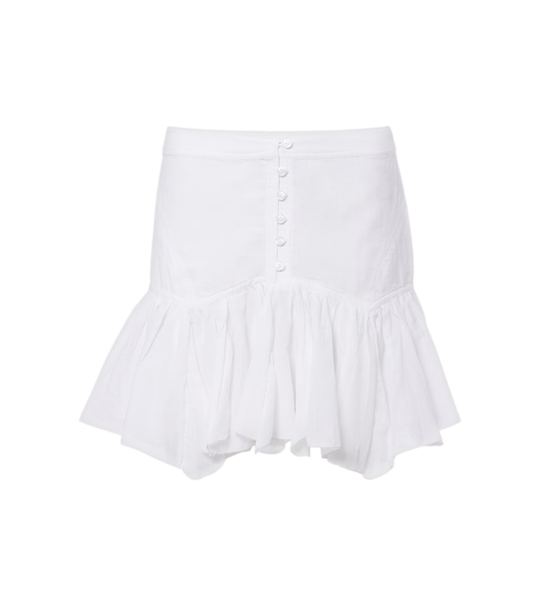 Marant Etoile Minigonna Daneen in misto cotone con volant