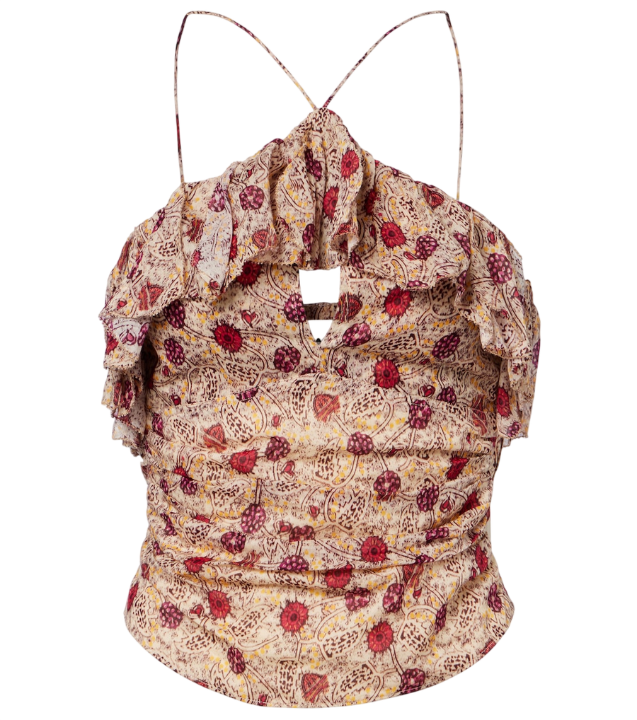 Top de algodón con volantes y estampado Dijimia de Marant Etoile