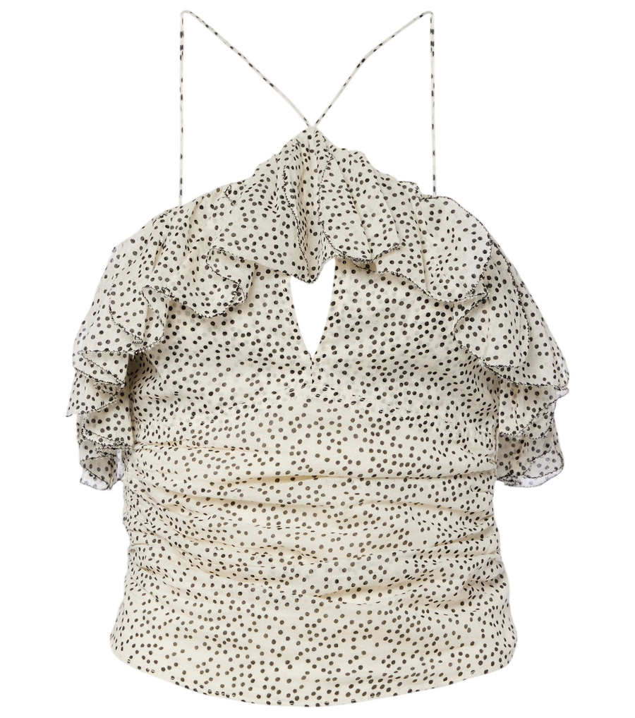 Top de cuello halter en mezcla de algodón Djimia de Marant Etoile