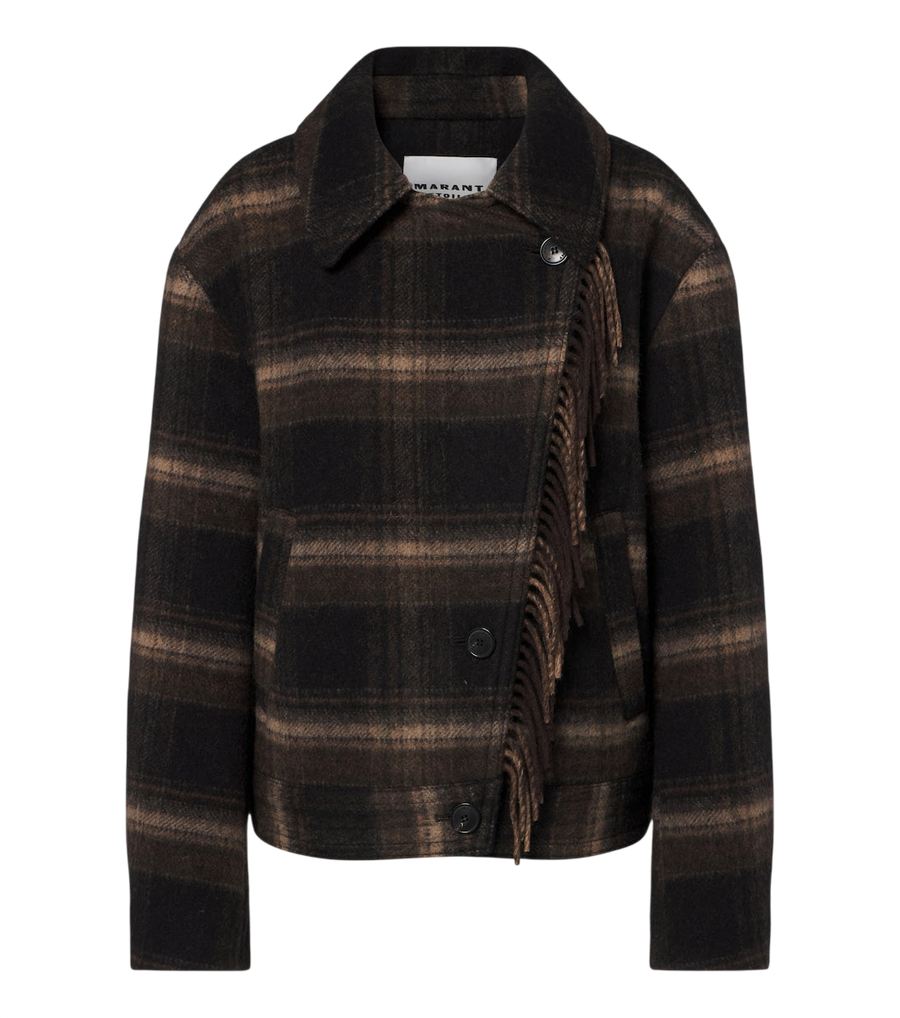 Marant Etoile Galeane plaid wool-blend jacket