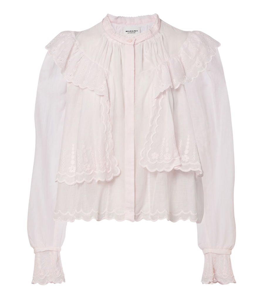 Blouse Kelmon en coton brodé à volants Marant Étoile