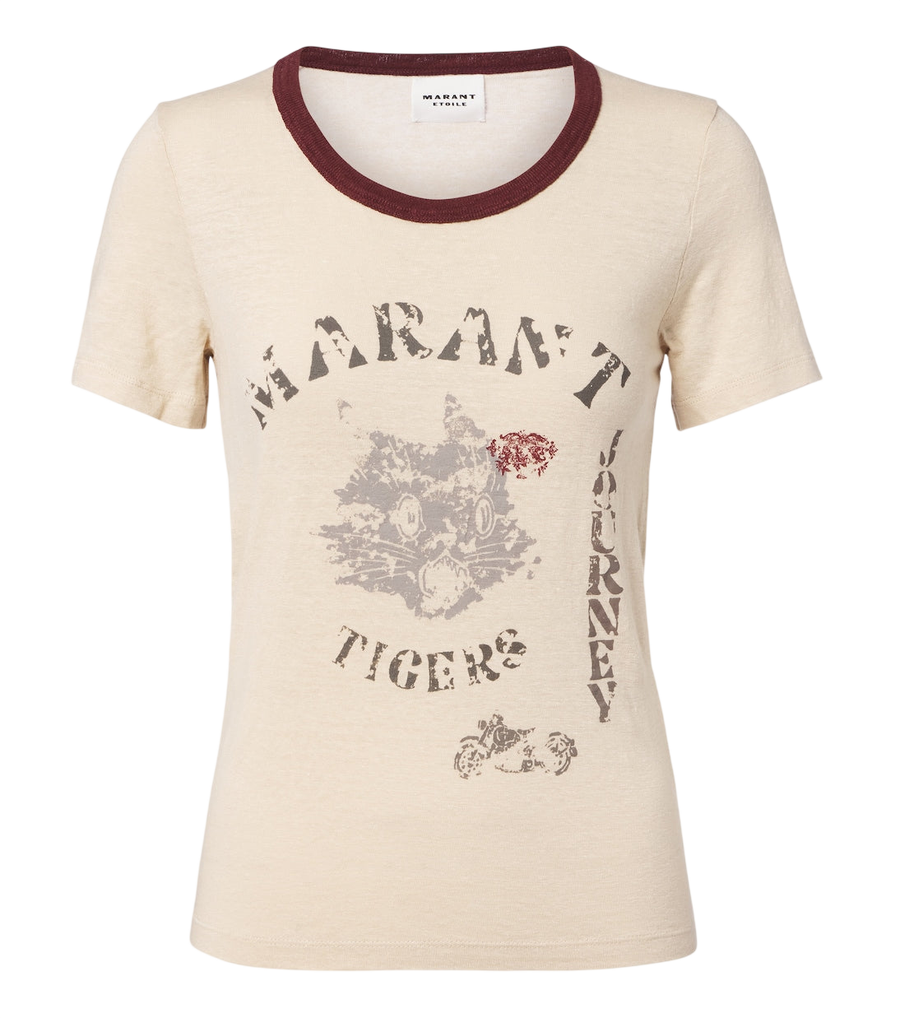 T-shirt en lin imprimé Kiliann de Marant Étoile