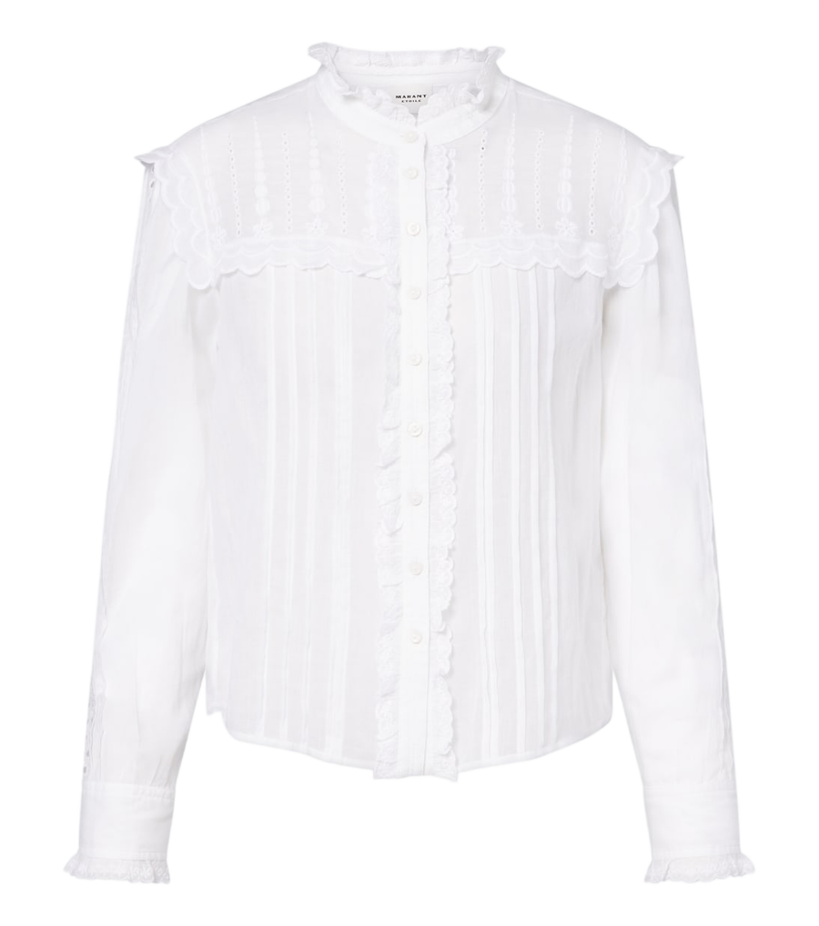 Blouse Lonzie en voile de coton brodé Marant Étoile
