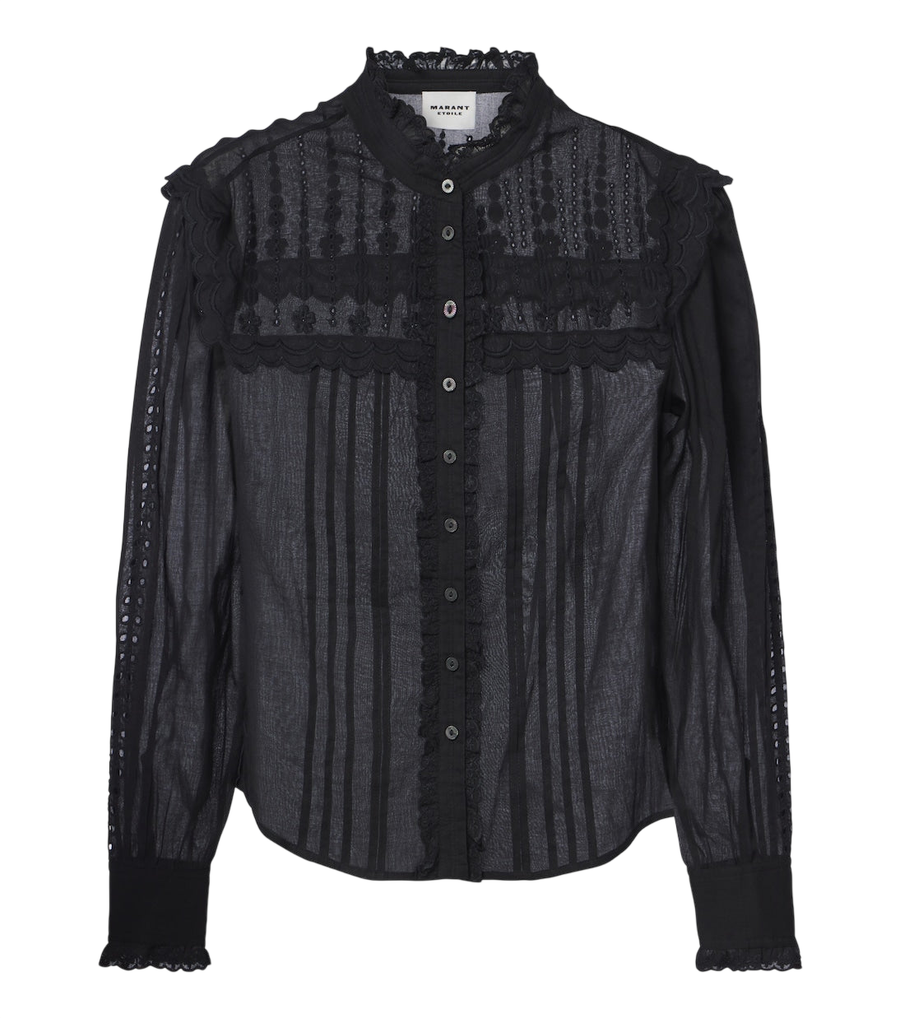 Blouse Lonzie en voile de coton brodé Marant Étoile