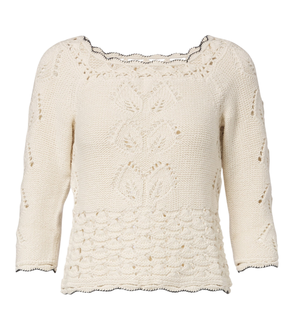 Marant Etoile Lua pointelle cotton and wool sweater