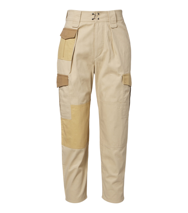 Marant Etoile Renzae patchwork cotton cargo pants