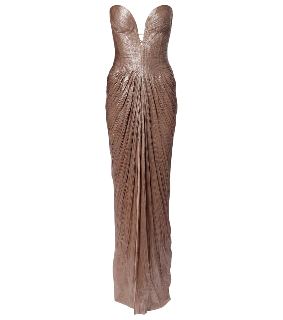 Maria Lucia Hohan Alessandra draped lamé gown