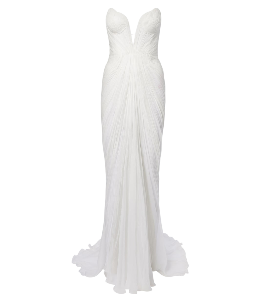 Maria Lucia Hohan Abito bustier Cecilia in mussola di seta drappeggiata
